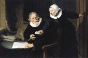 REMBRANDT Harmenszoon van Rijn The Shipbuilder Jan Rijksen and His Wife Griet Jans china oil painting artist